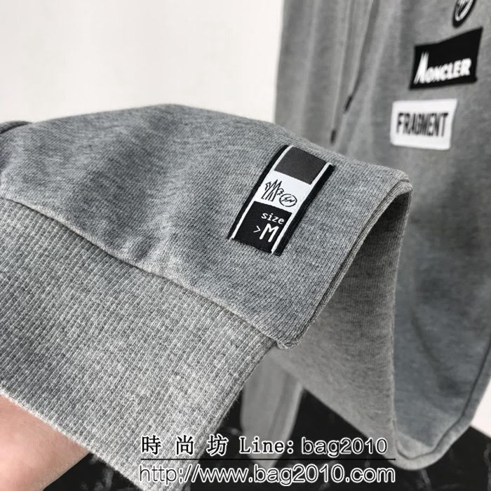 MONCLER蒙口X Fragment18SS蒙口藤原浩閃電限定款 雙LOGO毛巾布刺繡 Backstag男款衛褲 ydi1281